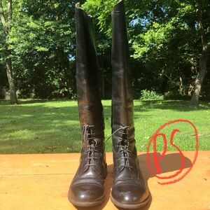 Black Leather Riding Boots